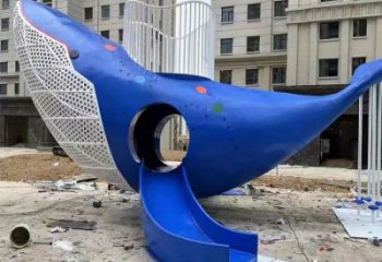 鯨魚雕塑廠家，烤漆彩繪工藝，公園景觀擺件