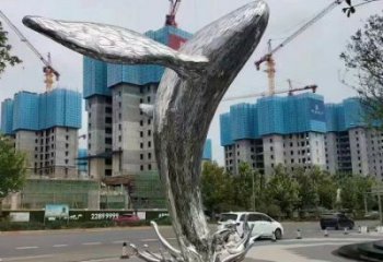 鯨魚雕塑廠家，烤漆彩繪工藝，公園廣場景觀雕塑