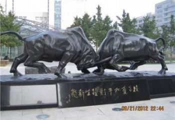 仿銅水牛雕塑，田間景觀小品，抽象原理