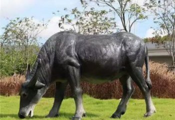 戶外水牛雕塑，公園園林動物，仿真景觀擺件