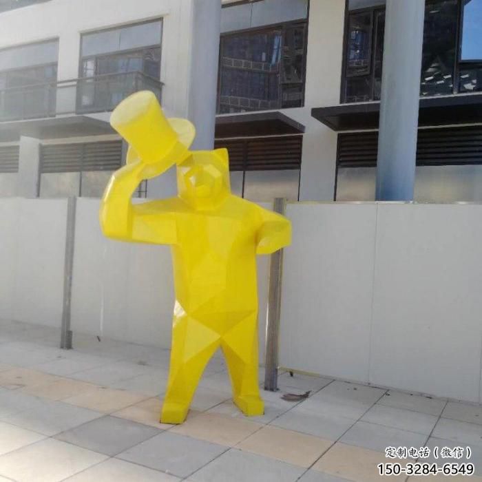 戶外大熊雕塑，公園廣場雕塑，仿真彩繪工藝制作