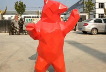 仿真大熊雕塑廠家，酒店房地產雕塑，現代景觀小品