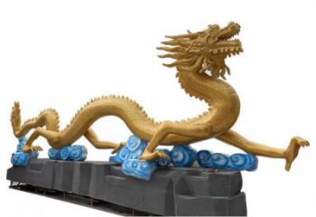 彩繪龍形雕塑廠家，動(dòng)物擺件，城市園林?jǐn)[件