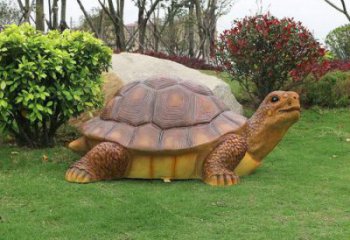 仿古海龜雕塑廠家 庭院彩繪雕塑 田間小品