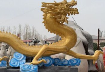 龍頭雕塑廠家，玻璃鋼動物雕塑，房地產售樓處擺件