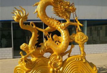大型龍頭雕塑，玻璃鋼雕塑廠家，房地產售樓處擺件