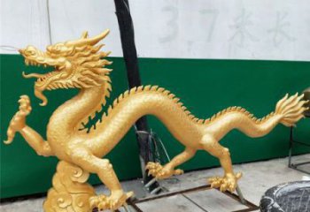 加工龍頭雕塑廠家，廣場動物雕塑，房地產售樓處擺件
