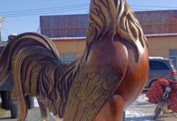 廣場小雞雕塑，動物擺件，仿古工藝