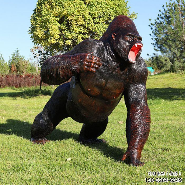 廣場猩猩雕塑廠家，動物擺件，仿古工藝
