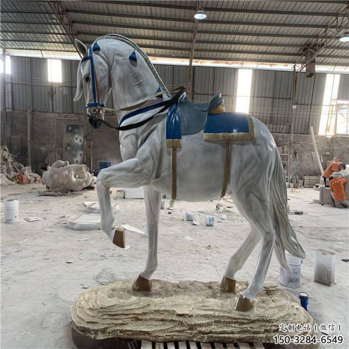 承接戰馬雕廠家塑，戶外公園動物主題，彩繪工藝