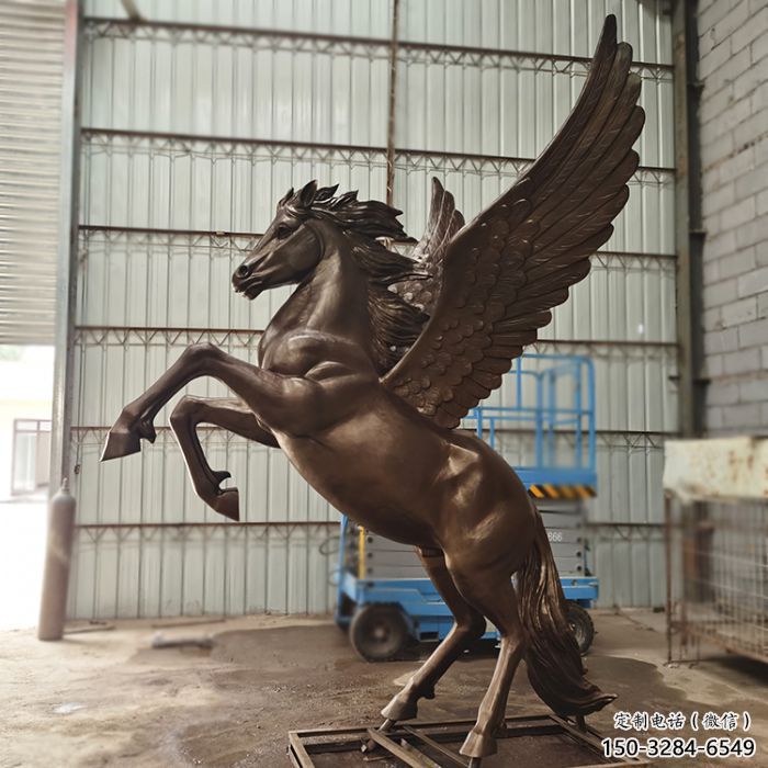 步行街天馬雕塑廠家，景觀主題，古銅工藝