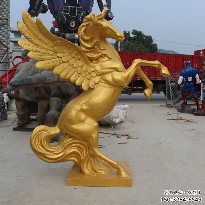 廣場(chǎng)天馬雕塑廠家，動(dòng)物擺件，仿古工藝