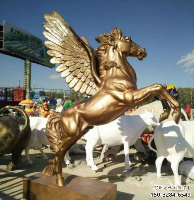 提供廣場天馬雕塑，公園主題，鍍銅工藝