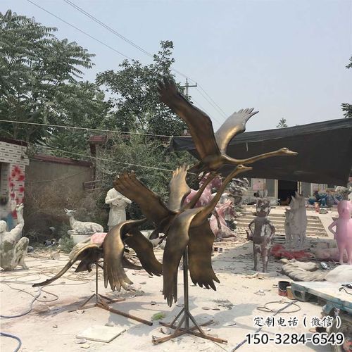 承接大雁雕塑 廣場(chǎng)近代雕塑 門口小品