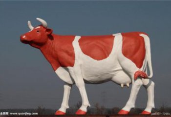 農(nóng)村小牛雕塑價(jià)格，歐式主題，彩繪工藝效果圖