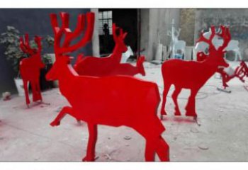 庭院小牛雕塑廠家，動(dòng)物主題，烤漆工藝