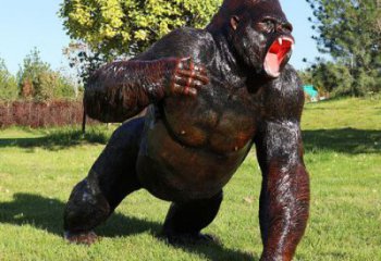 廣場猩猩雕塑廠家，動物擺件，仿古工藝