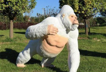 庭院猩猩雕塑廠家，現代小品，彩繪工藝