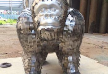 街道猩猩雕塑廠家，景觀擺件，烤漆工藝