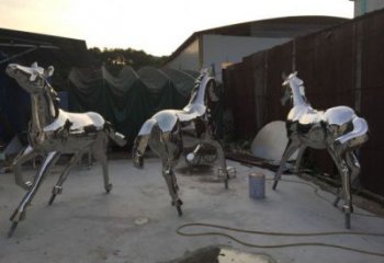 城市戰馬雕塑生產商，動物景觀擺件，鏡面工藝
