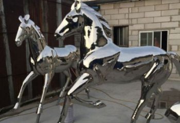 公園戰馬雕塑廠家，廣場園林主題，仿古工藝效果