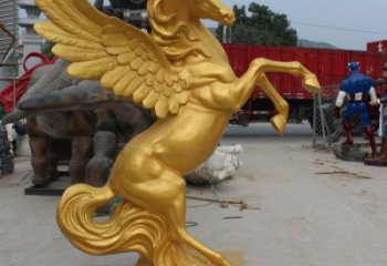 廣場天馬雕塑廠家，動物擺件，仿古工藝