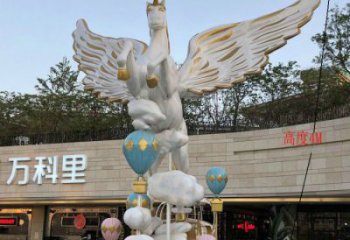 預定景區天馬雕塑，美陳小品，仿真動物雕塑主題