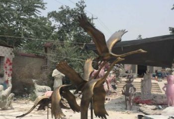 承接大雁雕塑 廣場近代雕塑 門口小品