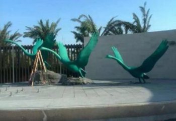 商業(yè)街大雁雕塑廠家 售樓處雕塑 動(dòng)物擺件