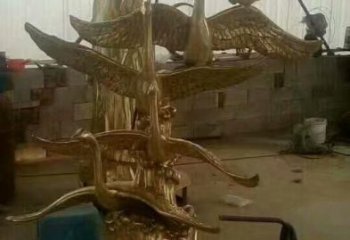 大型大雁雕塑廠家 商業街廣場雕塑 古銅色擺件