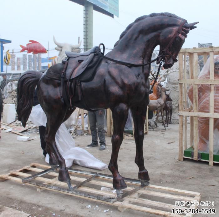 步行街小馬雕塑廠家，景觀主題，古銅工藝
