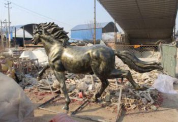 城市小馬雕塑廠家，動物擺件，仿銅工藝