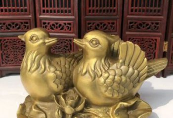 承接仿真鴛鴦雕塑 酒店公園雕塑 風景區擺件