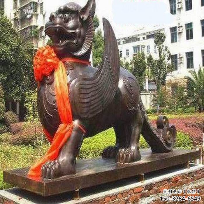 公園白虎雕塑，鍍金歐式雕塑，仿古擺件