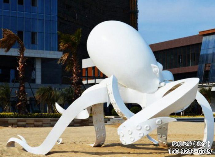 公園烏賊雕塑，生物景觀雕塑，玻璃鋼生物雕塑