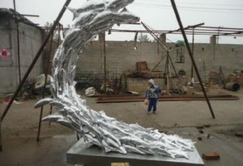 公園魚形雕塑，戶外動物雕塑，仿真工藝