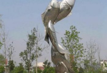 景區魚形雕塑，抽象歐式雕塑，景觀擺件