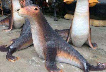大型海豹雕塑生產商 門口創意雕塑 售樓處小品