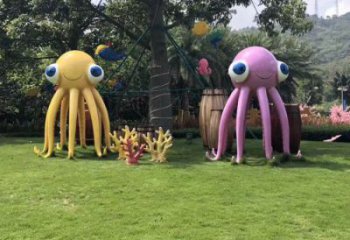 房地產(chǎn)烏賊雕塑廠家，仿古動漫雕塑，彩繪工藝制造