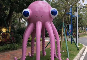 廣場烏賊雕塑生產(chǎn)商，卡通水景雕塑，抽象效果