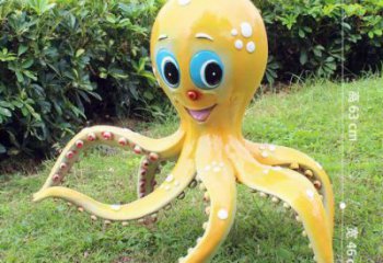 彩繪公園烏賊雕塑，海洋雕塑，卡通主題