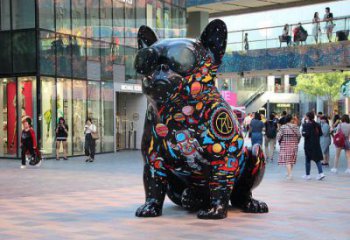 廣場(chǎng)哈巴狗雕塑廠，動(dòng)漫彩繪雕塑，卡通動(dòng)物制造