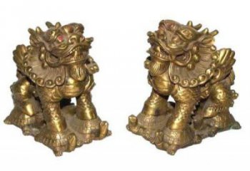 仿真貔貅雕塑，景觀動物雕塑，鍍銅工藝