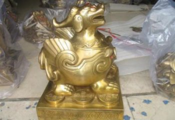 廣場貔貅雕塑廠家，動物裝飾雕塑，仿銅制造