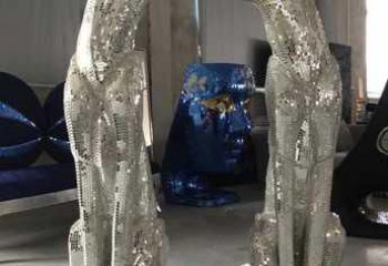 房地產獵豹雕塑，仿古動物雕塑，鏡面工藝制造