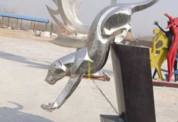 公園獵豹雕塑，仿真動物雕塑，鍛造工藝
