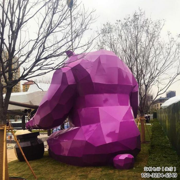 庭院黑熊雕塑 城市古銅色雕塑 動物小品