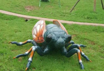 蝗蟲雕塑，仿古昆蟲雕塑，仿古擺件