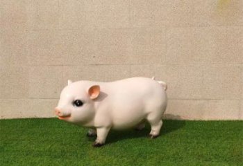 彩繪野豬雕塑，戶外動(dòng)物雕塑，抽象效果