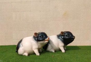大型野豬雕塑，動物仿真雕塑，彩繪工藝